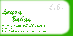 laura babas business card